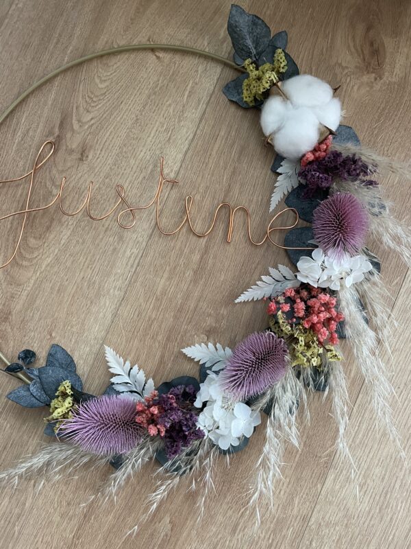 Couronne de fleurs séchées Gloria – Image 3