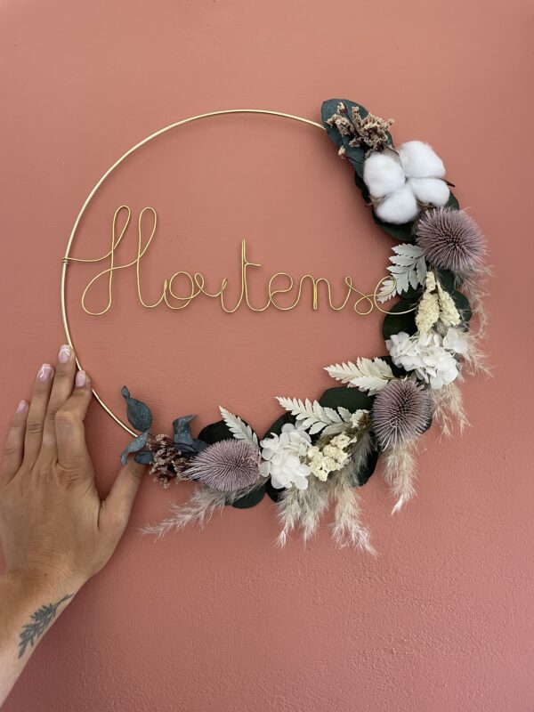 Couronne de fleurs séchées Emma – Image 3
