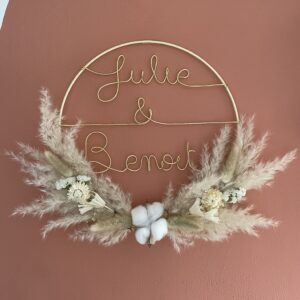 Couronne de fleurs séchées Emilia