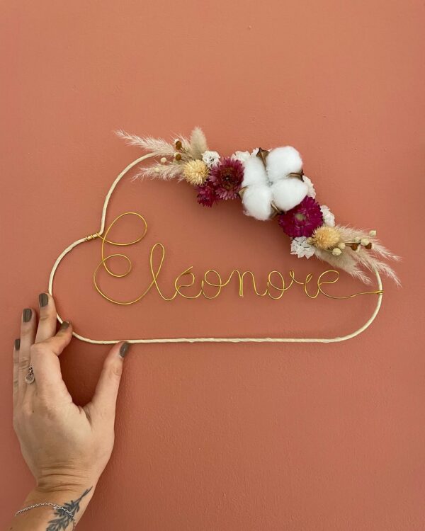 Couronne de fleurs séchées nuage – Image 2