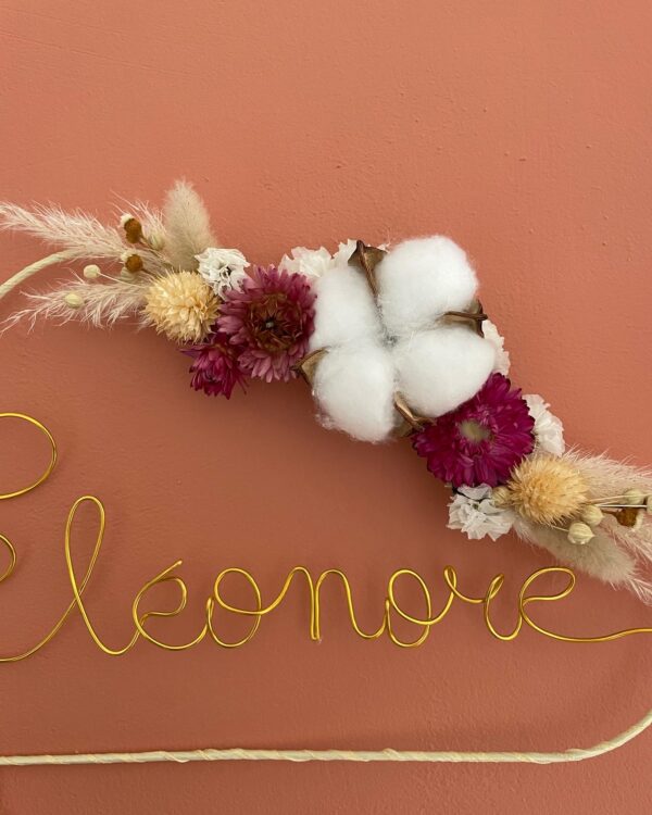 Couronne de fleurs séchées nuage – Image 3