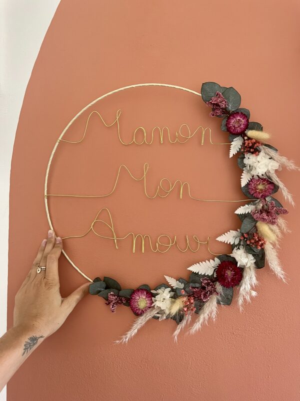 Couronne de fleurs séchées Valentina