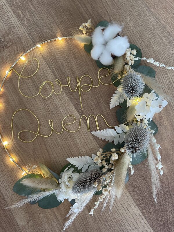 Couronne de fleurs séchées lumineuse Lina – Image 2