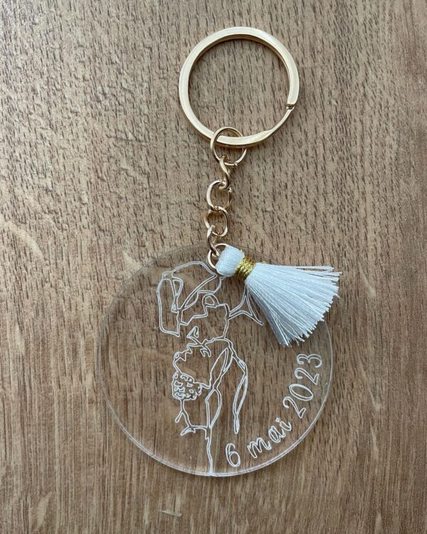 Porte clef gravé personnalisé – Image 5