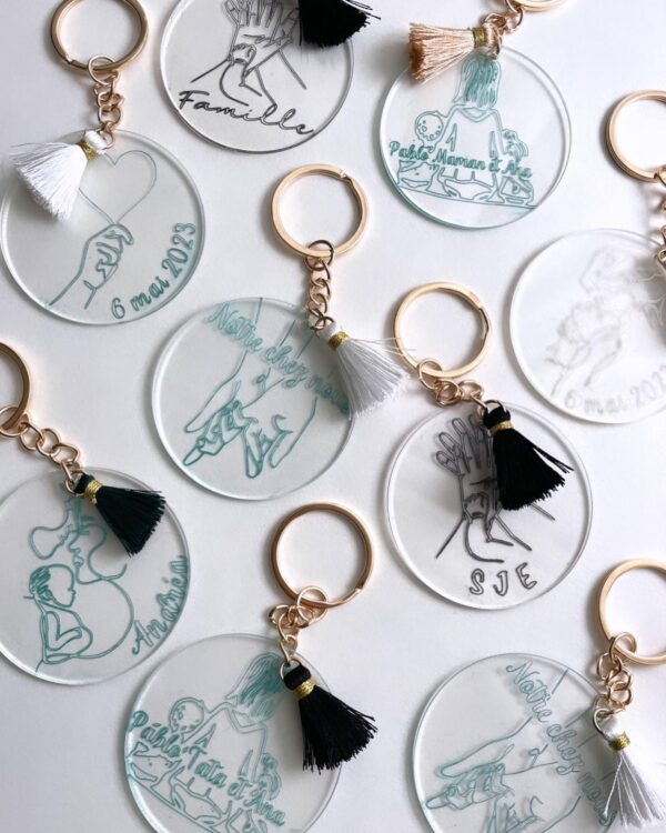 Porte clef gravé personnalisé – Image 6