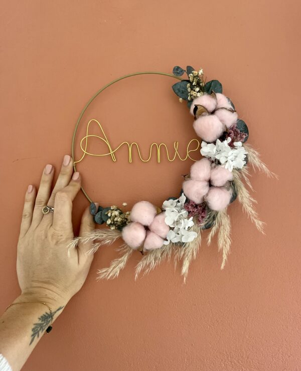 Couronne de fleurs séchées Anna – Image 2