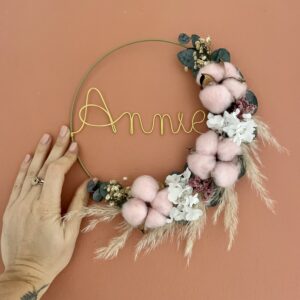 Couronne de fleurs séchées Anna