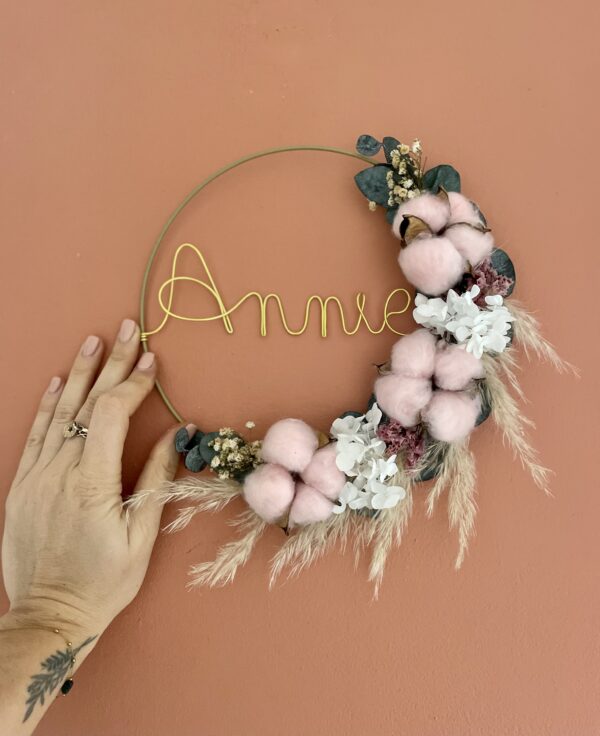 Couronne de fleurs séchées Anna