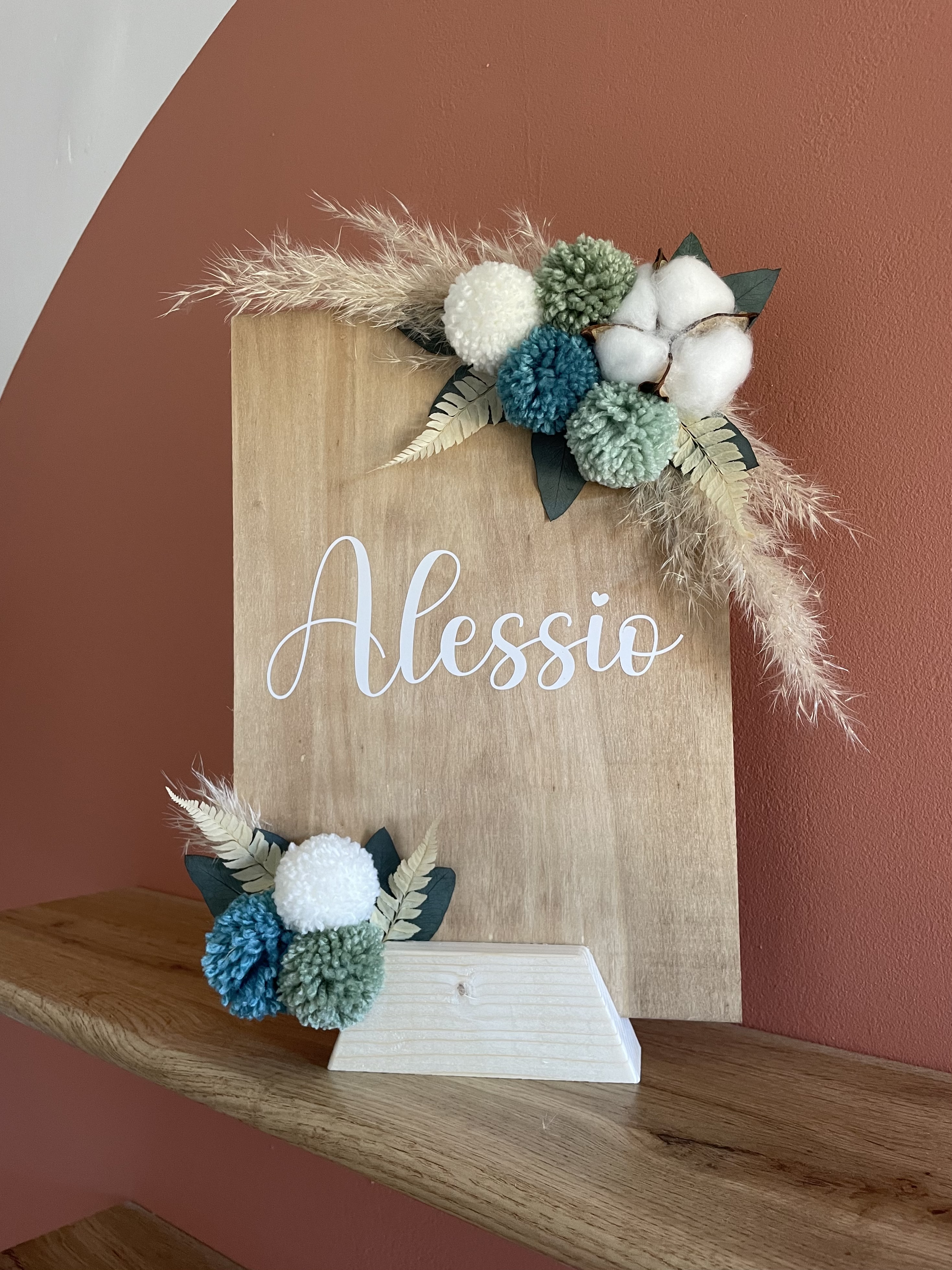 Plaque en bois à poser personnalisée