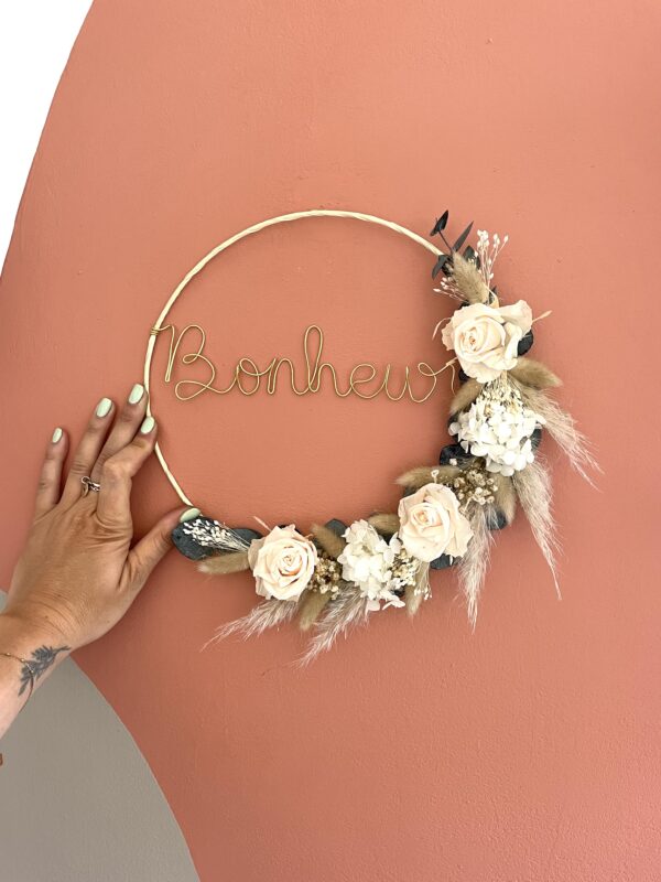Couronne de fleurs séchées Flora – Image 3