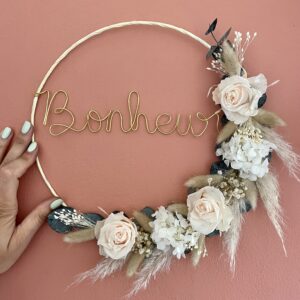 Couronne de fleurs séchées Flora