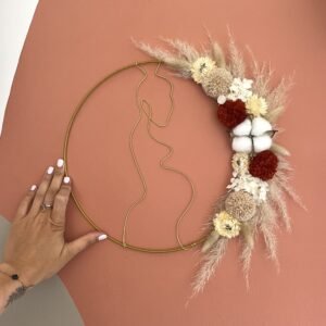 Couronne de fleurs teracotta