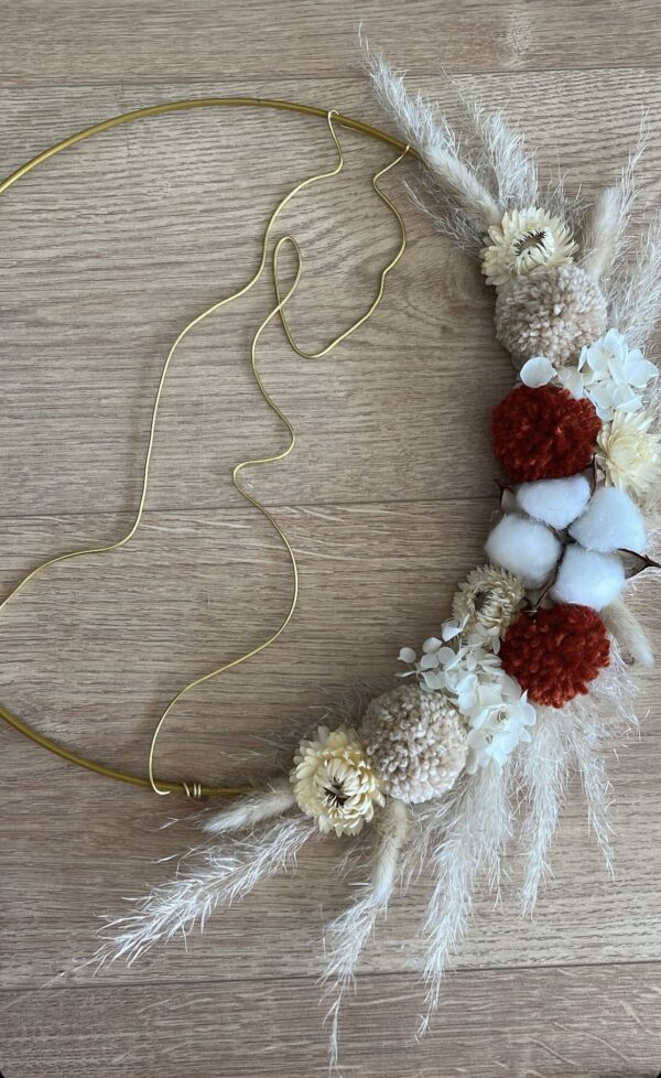 Couronne de fleurs teracotta – Image 3