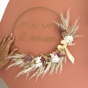 Couronne de fleurs séchées Olivia