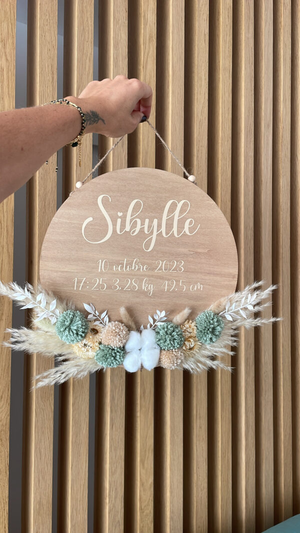 Couronne de naissance en bois – Image 8