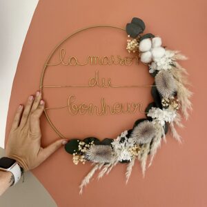 Couronne de fleurs séchées Lina