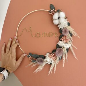 Couronne de fleurs séchées Emma