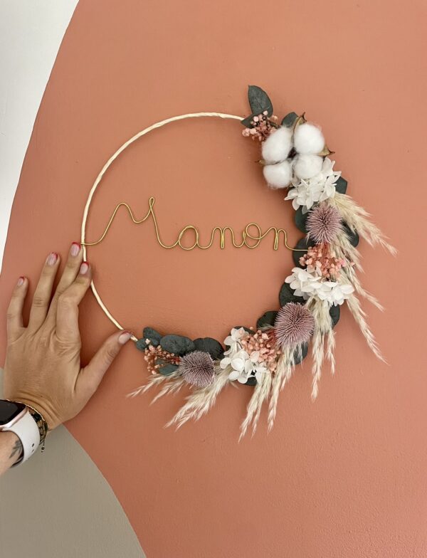 Couronne de fleurs séchées Emma