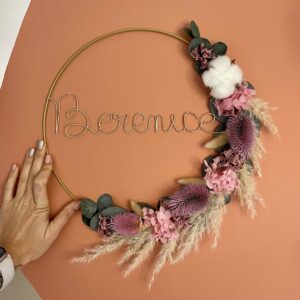 Couronne de fleurs séchées Julia