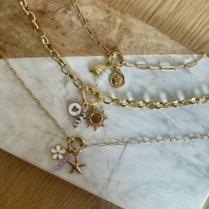 Collier fermoir et charms personnalisé